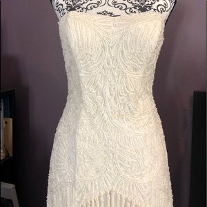 Sue Wong - beautiful Beaded gown with fringe.